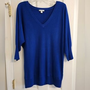 New York & Company Royal Blue V-Neck Sweater